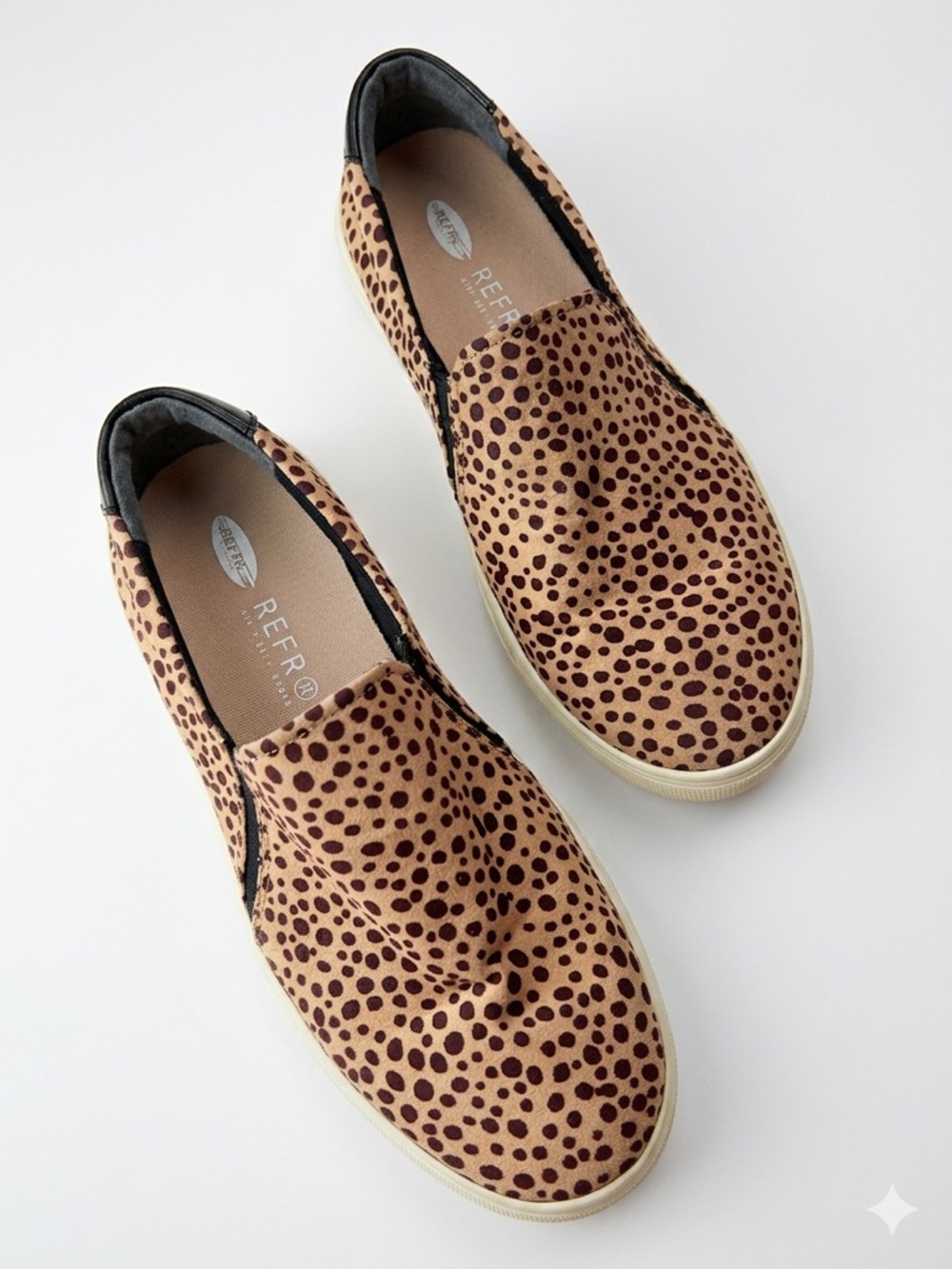 Dr. Scholl’s 9.5 Unisex Madison Be Free Leopard Print Slip-On Sneaker Comfort